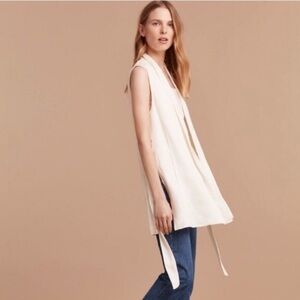 Aritzia Wilfred Niveau Linen longline vest